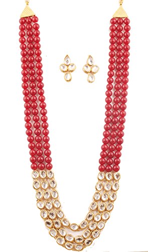 Image of Touchstone Indian Colorful Delicate Desire Traditional Exclusive Designer Jewellery Pendant Sets for Women