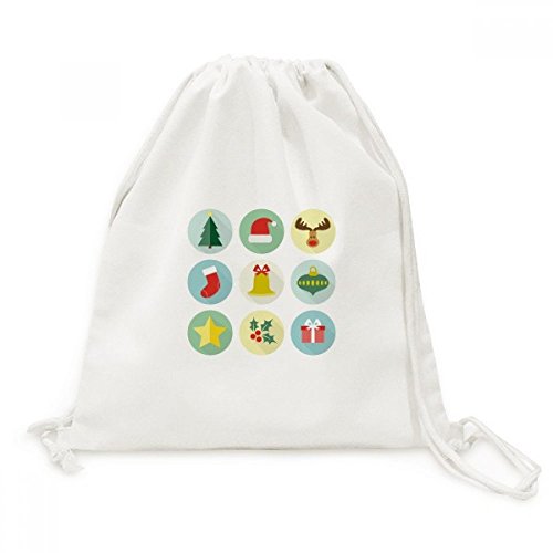 Toile Drawstring Backpack vert grand confort pour voyage sacs shopping