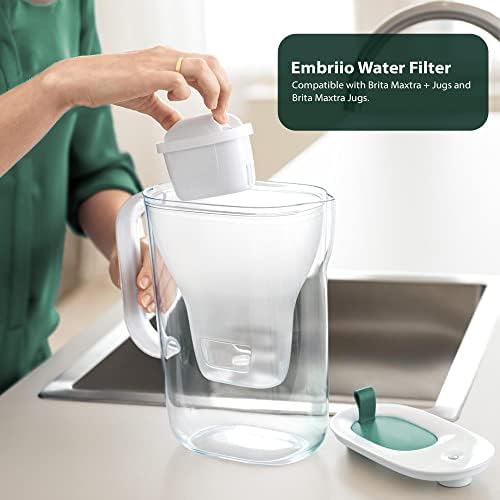 EMBRO TÜV SÜD Certified Replacement Water Filter Cartridges Compatible with BRITA Maxtra Plus Maxtra+ Jugs (up to 12 months supply) Reduction of Chlorine Limescale Impurities Heavy Metals | 12 Filters