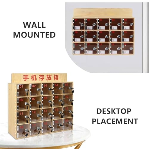 Caja de pared para guardar teléfonos con 12 compartimentos y organizador portátil 7