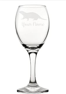 Personalised Otter Engraved Wine Glass, Otter Gift, Gift for Women, Gift for men