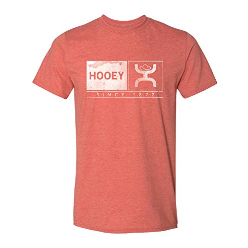 Hooey Men's Side-by-Side Short Sleeve Graphic T-Shirt, Heather Bronze/White, XX-Large