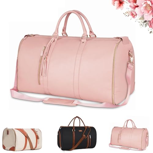 Viralhuntz Travel Bag (45L Capacity), Viralhuntz Large Capacity Multifunctional Storage Bags, Foldie Travel Bag Expandable, Unisex (Pink)