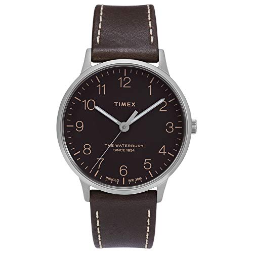Timex 40 mm Waterbury Classic Leather Black/Brown One Size