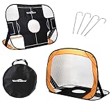 WIn SPORTS 2 in 1 Pop Up Kids Soccer Goal, Foldable Portable Football Goal,Children's Soccer Net-Ind