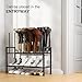 DIMJ Free Standing Shoe Racks - 3-Tier Boot Rack, Black Metal Storage Organizer for Tall Boots, Sneakers, Closet Organizer, Multiuse Shoe Rack, Fits 6 Pairs