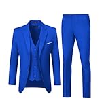 Men Suits Set Royal Blue Slim Fit Wedding Suit Groomsmen Prom Suit Tuxedo Business Formal Casual Groom Jacket Blazer Pants