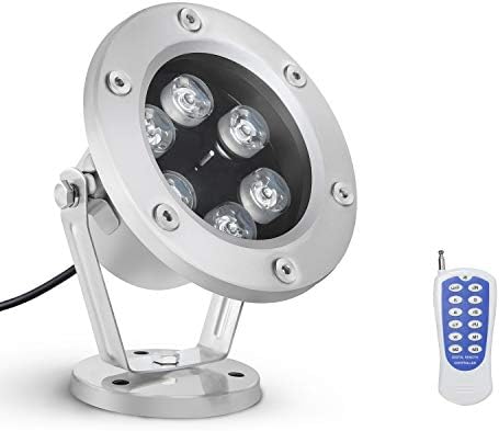 RSN LED Underwater Light 18W RGB Waterproof Grade IP68 LED Color Changing Spot Light Landscape Lighting Suitable for Swimming Pools, Fountains, Waterfalls, Aquariums（Not Include Transformer）