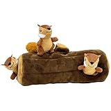  Jouets pour chiens interactifs, jouets à mâcher des chiens, écureuils avec trou d\'arbre en peluche des jouets de chien interactifs 4.2x2x2 cache-cache et chercher un jouet pour chiens pour de petits