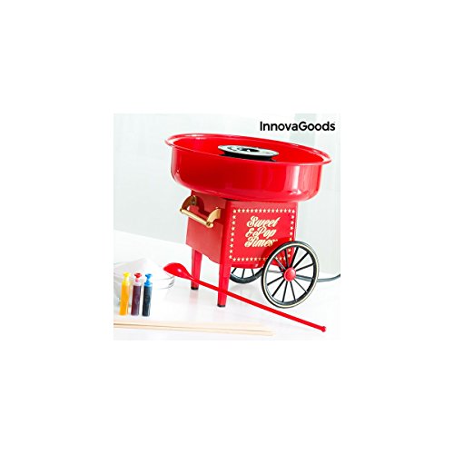 InnovaGoods IG115038 Máquina de algodón de azúcar, 500 W, Rojo