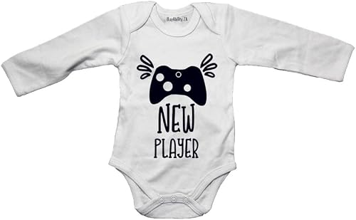New Player - Baby Grow White Long Sleeve