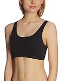 Schwarzes Bustier für Damen Schiesser Damen Bustier 95/5 Baumwolle BH, Schwarz, 44