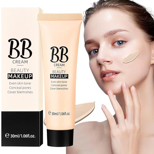 Pruojhw BB de teñido, maquillaje de larga duración a total y efecto brillo | de tez BB cara - para oficina, concierto, cumpleaños, viajes, boda