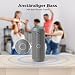 RIENOK Bluetooth Lautsprecher mit Licht Bluetooth 5.3 Musikbox Bass Kabellos Box mit IPX7 wasserdicht Stereo Sound Tragbar