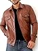 Jild Classic Trucker Fashion Leather Jacket Men - Premium Suede Leather Shirt Style Coat Jacket (Trkr-Tan-L)