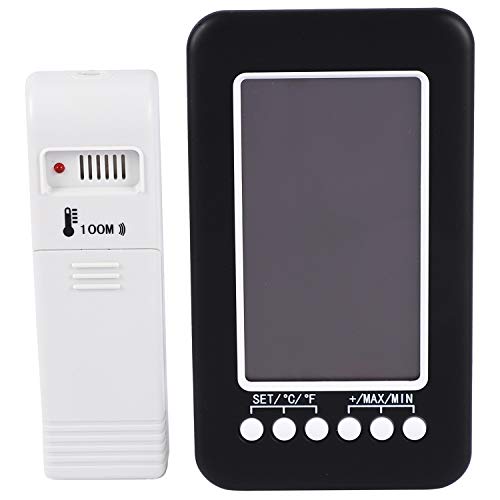 In / Au？en Digital Drahtlos Thermometer Wetter Station Uhr LCD Celsius/Fahrenheit Temperatur Anzeige Meter Elektronische Tisch Uhr +