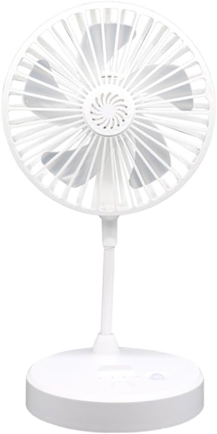 Cooling Fan with 4 Speed Adjustable Direction Rechargeable Desk Outdoor Desk Fan with LED Light for Home Bedroom Camping