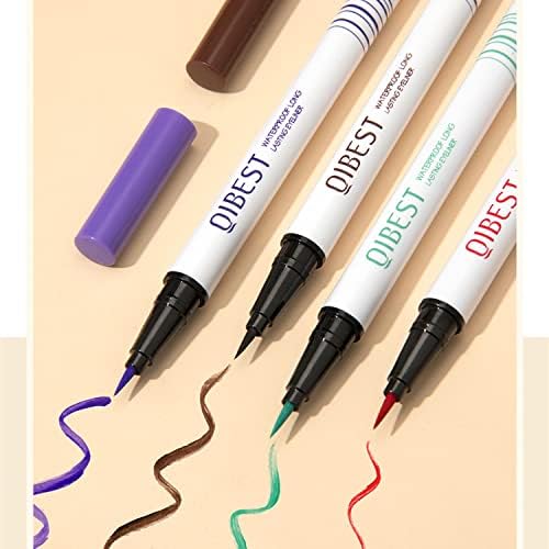12 Colors Matte Liquid Eyeliner Set Neon Rainbow Colourful Eyeliner Pencil White Black Yellow Brown Green Waterproof Long Lasting Smudgeproof Liquid Eyeliner Set