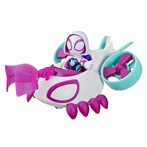 SPIDEY AND HIS AMAZING FRIENDS Marvel Ghost-Spider Copter Toy Vehicle with 3-Inch Action Figure & Accessory, Super Hero Toys, Kids Ages 3+