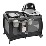 Pamo Babe Pack and Play 4 in 1 Playard Portable Playard Foldable Playpen for Baby and Toddler Portable Crib Mattress Diaper Changer for Newborn (Grey)