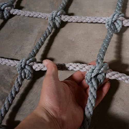Rete da arrampicata 1 x 6 m – Rete di sicurezza per parco giochi all'aperto e scala di corda per casa sull'albero, divertimento in giardino e attività