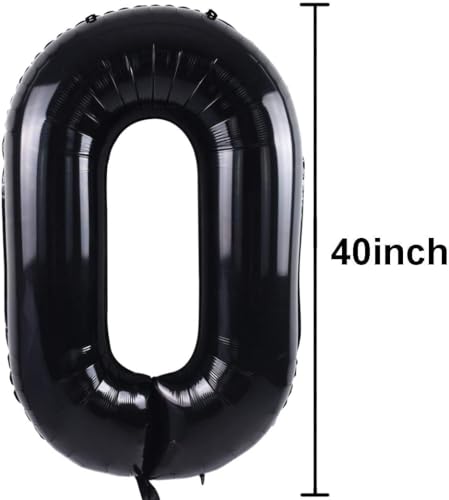 Image of TONIFUL 40 Inch Black Number 25 Balloon Large Foil 25th Birthday Decoration