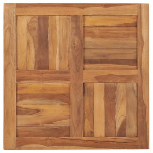 Plateau de Rechange Carré en Teck 70x70 cm pour Table Intérieur Extérieur