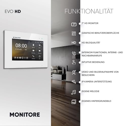 Video-Türsprechanlage für 3-Familienhaus Balter EVO-HD