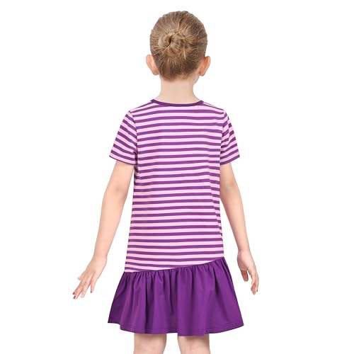 Image of Sunny Fashion Girls Dress Easter Bunny Ears Headband Egg Hunt Size 3-8