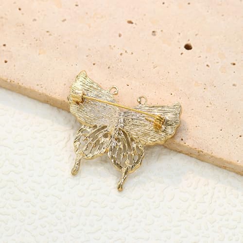 Image of Butterfly Brooch for Women, Insect Butterfly Pins Shawl Pin Clip Flashing Butterfly Jewelry Fashion Brooch Wedding Accessories Sweater Scarf Brooch for Women