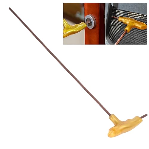 Fyearfly 4mm Hex T-Handle Wrench, Hex Key Wrench 400mm Long Bar Cane Comfortable Grip Alloy Steel Fastening Spanner