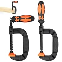 2 Stück Starke Klemme aus Kunststoff, Robust und einfach zu bedienen, Holzbearbeitung G-Klemme, Vielseitige Einsatzmöglichkeiten, G Klemmen, für Werkstückbefestigung (Schwarz)