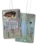 1x Auto Duftbaum Karin Ritter Ausweis Duft Lufterfrischer Fake ID Autoduft Aroma Innenraumduft Duftspender (1er Pack)