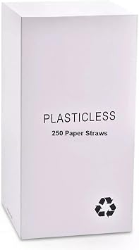 250 Paper Straws Cardboard Brown Kraft in Box Recycle Biodegradable Compostable Drinking Straws 1 Box