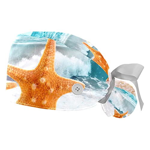 Chapeaux bouffants paysage de plage JDEZ : lot de 2 casquettes de travail ajustables