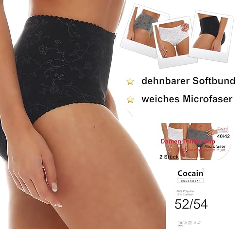 Culottes fines et fleuries en microfibre taille 36 au 54 lot de 4