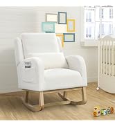 Swivel Rocker Recliner Chair for Living Room - Dark Grey