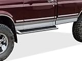 APS (Silver Running Board Style) Running Boards Nerf Bars Side Steps Compatible with Ford F-Series Bronco 1980-1996 Regular Cab (Will Not Fit Factory Reinforced Heavy Duty Frames)
