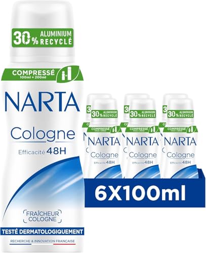 Déodorant Spray Compressé Narta Cologne : fraîcheur intense 48h au quotidien
