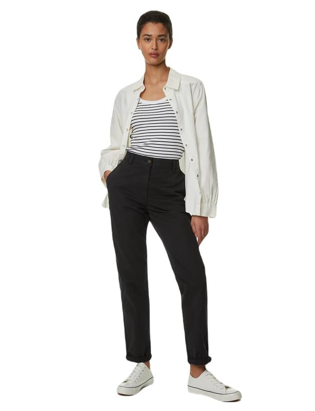 Image of Marks & Spencer Cotton Rich Tea Dyed Slim Fit Chinos
