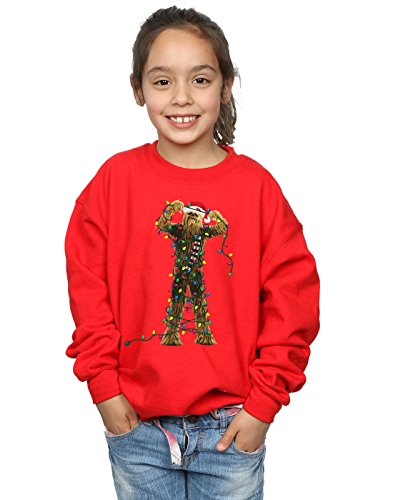 Star Wars Girls Chewbacca Christmas Lights Sweatshirt 7-8 Years Red