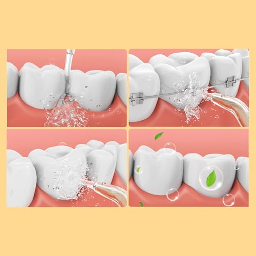 Wasserdichte Mundseide, Zahnreinigungswerkzeug, Zahnseide, bequeme Verwendung, kabellos, 14 x 5,5 x 4,5 cm für ein gesünderes Lächeln durch Verbesserung Ihrer allgemeinen Mundhygiene-Routine – Bild 6