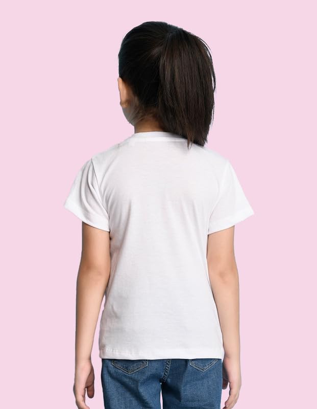 Image of Nusyl Girls Solid Cotton Blend Tshirts - Soft & Comfortable Half-Sleeves T-Shirts | Casual Wear for Kids & Teen Girls | Half Sleeves T-Shirts |- NUGCTSH001-PO2-1