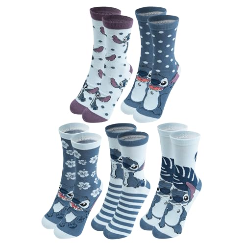 United Labels Disney Lilo & Stitch Pack de 5 pares de calcetines
