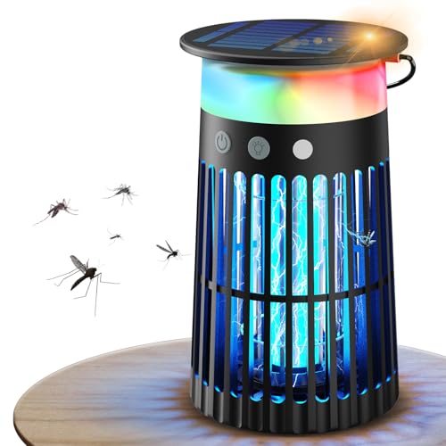 Dnenellr Lámpara Antimosquitos Solar de Exterior, Mata...