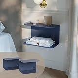 [en.casa] Juego de 2 Mesitas de Noche Flotantes Notodden Estanterías de Pared...