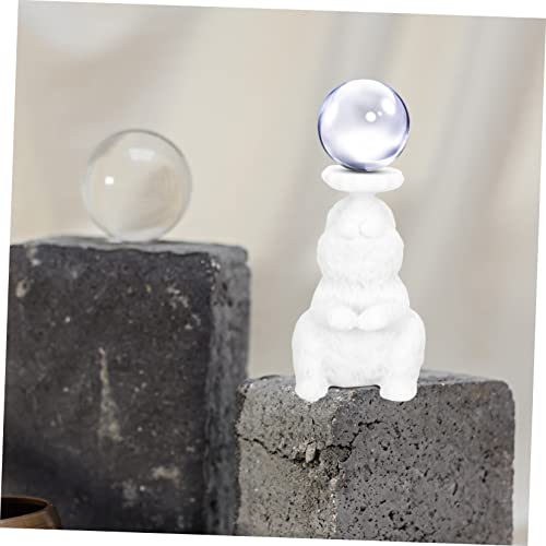 Base de bola de cristal anticaídas con soporte de esfera de conejo ABOOFAN 6
