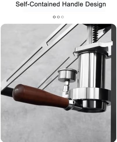 Home & Coffee Shop Manual Espresso Maker with Pressure Gauge, Preheating & Warming Cup, Detachable Handle for Brew