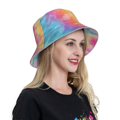 Image of Bucket Hat Double-Side-Wear Reversible Sun Hat Beach Travel Hiking for Women Men