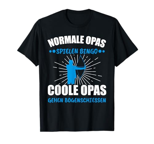Herren Bogenschießen Bogensport Bogenschütze Pfeil Opa Geschenk T-Shirt